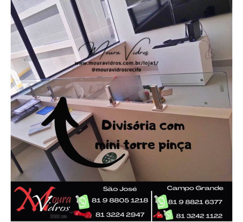 Mini divisória torre pinça de escritório